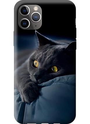 Чохол силіконовий на телефон iphone 11 pro max димчастий кіт "825u-1723-58250"