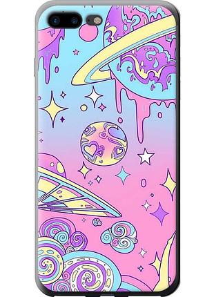 Чехол силиконовый на телефон iphone 8 plus розовая галактика "4146u-1032-58250"