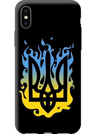 Чехол tpu патриотический на телефон iphone x герб v1 "5258b-1050-58250"