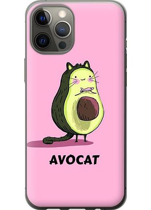 Чехол 2d пластиковый на телефон iphone 12 pro max avocat "4270t-2054-58250"