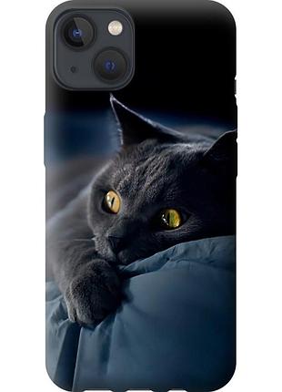 Чохол силіконовий на телефон iphone 13 димчастий кіт "825u-2374-58250"