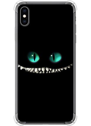 Чехол силикон с усиленными углами на телефон iphone xs max чеширский кот "689sp-1557-58250"