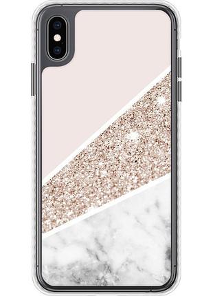 Чехол чехол bumper на телефон iphone xs max пастельный мрамор "4342pc-1557-58250"