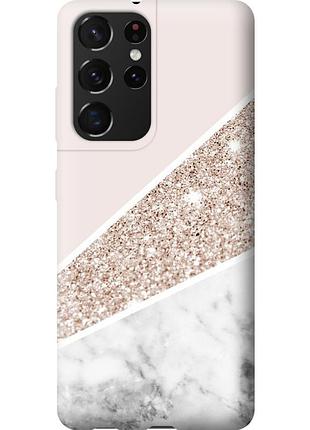 Чохол силіконовий на телефон samsung galaxy s21 ultra (5g) пастельний мармур "4342u-2116-58250"