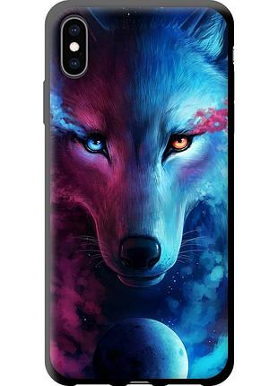 Чехол tpu на телефон iphone xs max арт-волк "3999b-1557-58250"