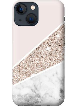 Чехол 2d пластиковый на телефон iphone 13 mini пастельный мрамор "4342t-2373-58250"