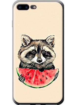 Чехол силиконовый на телефон iphone 8 plus енотик с арбузом "4605u-1032-58250"