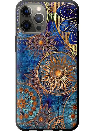 Чохол tpu на телефон iphone 12 pro max золотий візерунок "678b-2054-58250"