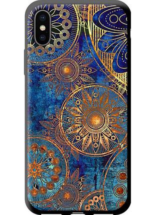 Чехол tpu на телефон iphone xs золотой узор "678b-1583-58250"