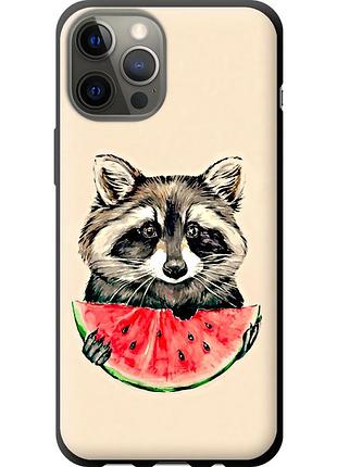 Чохол tpu на телефон iphone 12 pro max єнотик з кавуном "4605b-2054-58250"