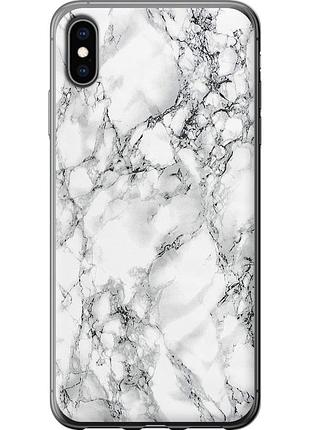 Чехол силиконовый на телефон iphone xs max мрамор белый "4480u-1557-58250"