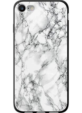 Чехол tpu на телефон iphone 7 мрамор белый "4480b-336-58250"