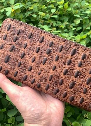 Гаманець long ultra (коричнева фактурна шкіра) walltory