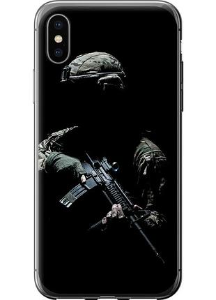Чехол силиконовый патриотический на телефон iphone x защитник v3 "5226u-1050-58250"