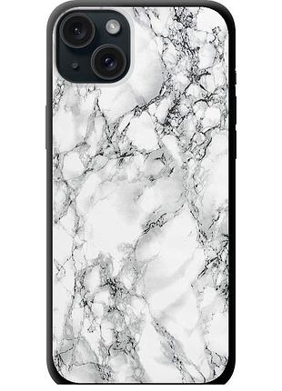 Чохол tpu на телефон iphone 15 plus мармур білий "4480b-3097-58250"
