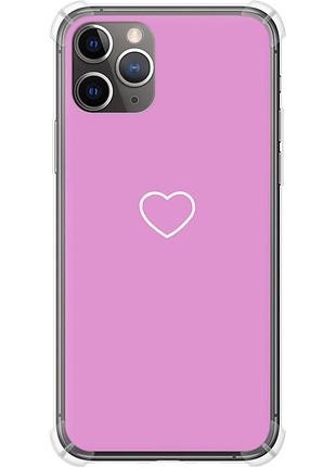 Чехол силикон с усиленными углами на телефон iphone 11 pro max сердце 2 "4863sp-1723-58250"