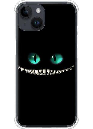 Чохол силіконовий протиударний с посиленими кутами на телефон iphone 14 чеширський кіт "689sp-2648-58250"