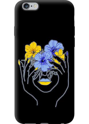 Чохол tpu патріотичний на телефон iphone 6 plus дівчина v4 "5276b-48-58250"