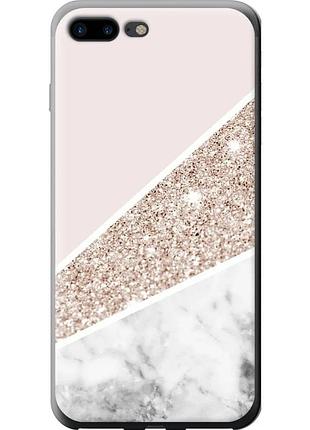 Чехол силиконовый на телефон iphone 7 plus пастельный мрамор "4342u-337-58250"