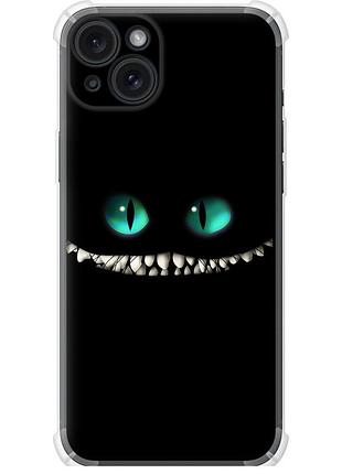 Чохол силіконовий протиударний с посиленими кутами на телефон iphone 15 plus чеширський кіт "689sp-3097-58250"