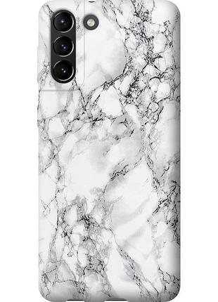 Чохол 2d пластиковий на телефон samsung galaxy s21 plus мармур білий "4480t-2115-58250"