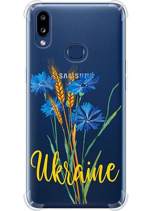 Чохол силіконовий протиударний с посиленими кутами патріотичний на телефон samsung galaxy a10s a107f ukraine v2