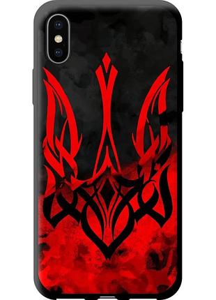 Чехол tpu патриотический на телефон iphone x герб украины v2 "5312b-1050-58250"