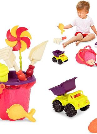 Набор для игры с песком b. toys sands ahoy! beach play set 9 предметов (18+ мес.)