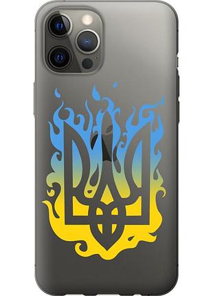 Чехол 2d пластиковый патриотический на телефон iphone 12 pro max герб v1 "5258t-2054-58250"