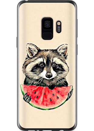 Чехол 2d пластиковый на телефон samsung galaxy s9 енотик с арбузом "4605t-1355-58250"