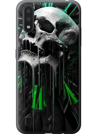 Чохол силіконовий на телефон samsung galaxy a01 a015f череп-годинник "4100u-1842-58250"