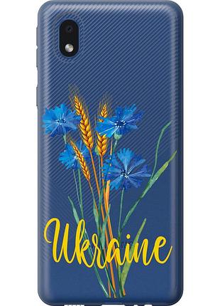Чехол силиконовый патриотический на телефон samsung galaxy a01 core a013f ukraine v2 "5445u-2065-58250"
