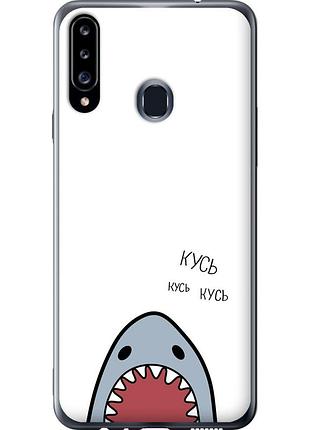 Чехол 2d пластиковый на телефон samsung galaxy a20s a207f акула "4870t-1775-58250"