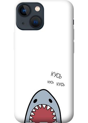 Чехол 2d пластиковый на телефон iphone 13 mini акула "4870t-2373-58250"