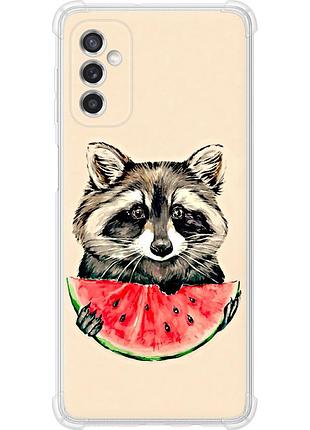 Чехол силикон с усиленными углами на телефон samsung galaxy m52 m526b енотик с арбузом "4605sp-2490-58250"
