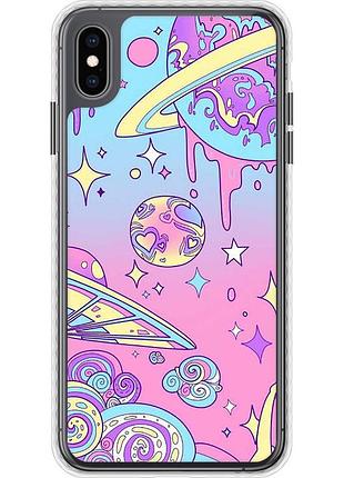 Чехол чехол bumper на телефон iphone xs max розовая галактика "4146pc-1557-58250"