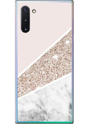 Чехол силиконовый на телефон samsung galaxy note 10 пастельный мрамор "4342u-1718-58250"