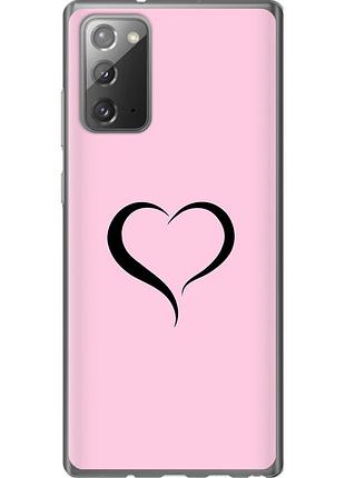 Чехол 2d пластиковый на телефон samsung galaxy note 20 сердце 1 "4730t-2036-58250"