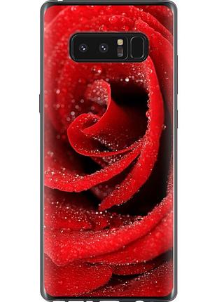 Чехол 2d пластиковый на телефон samsung galaxy note 8 красная роза "529t-1020-58250"