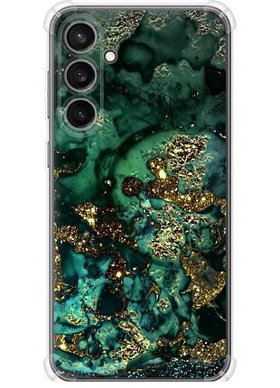 Чохол силіконовий протиударний с посиленими кутами на телефон samsung galaxy s23 fe мармур золото багатство "5419sp-3136-58250"