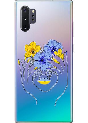 Чехол 2d пластиковый патриотический на телефон samsung galaxy note 10 plus девушка v4 "5276t-1756-58250"