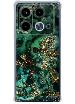 Чохол силіконовий протиударний с посиленими кутами на телефон infinix note 40 мармур золото багатство "5419sp-3707-58250"
