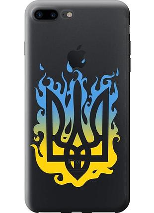 Чохол силіконовий патріотичний на телефон iphone 7 plus герб v1 "5258u-337-58250"