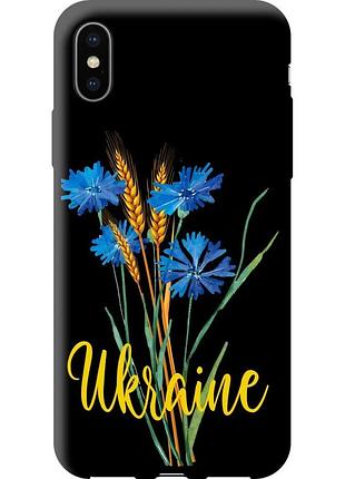 Чехол tpu патриотический на телефон iphone x ukraine v2 "5445b-1050-58250"