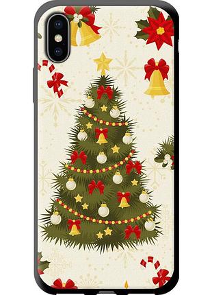 Чехол tpu на телефон iphone x новогодняя елка "4198b-1050-58250"
