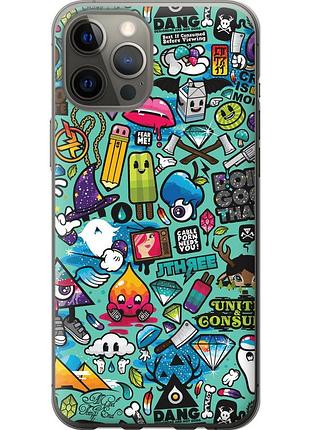 Чохол 2d пластиковий на телефон iphone 12 pro max стікер бомбінг 1 "693t-2054-58250"