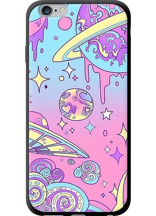 Чохол tpu на телефон iphone 6s plus рожева галактика "4146b-91-58250"