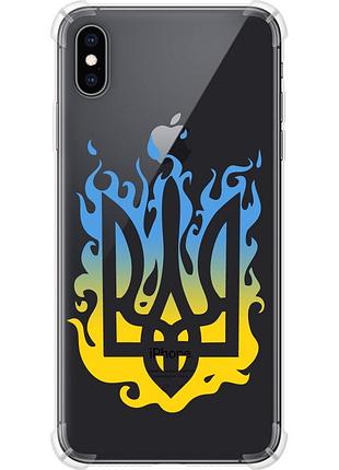 Чехол силикон с усиленными углами патриотический на телефон iphone xs max герб v1 "5258sp-1557-58250"