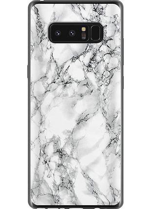 Чехол 2d пластиковый на телефон samsung galaxy note 8 мрамор белый "4480t-1020-58250"