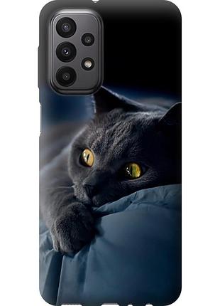 Чехол силиконовый на телефон samsung galaxy a23 a235f дымчатый кот "825u-2587-58250"